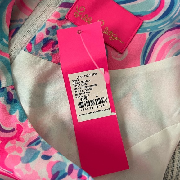 Lilly Pulitzer JOSELYN STRETCH WRAP DRESS, PROSECCO PINK DONT BE JELLY NWT Sz 4 - Picture 8 of 8